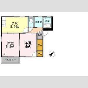 2DK 間取り図