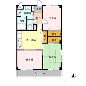 3DK 間取り図