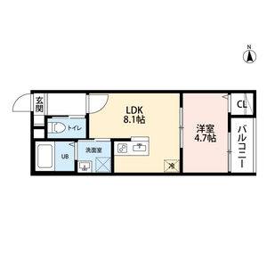 1LDK 間取り図