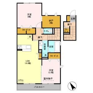 2LDK 間取り図