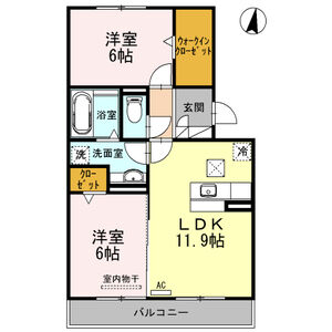 2LDK 間取り図