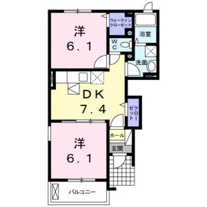 2DK 間取り図