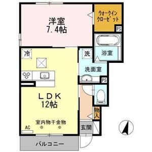 1LDK 間取り図
