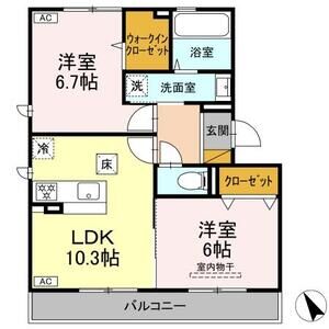 2LDK 間取り図
