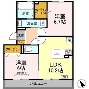 2LDK 間取り図