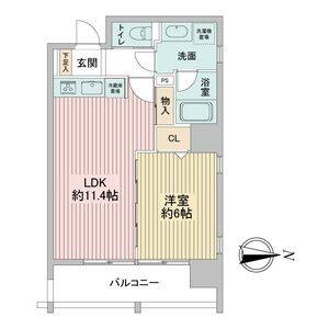 1LDK 間取り図