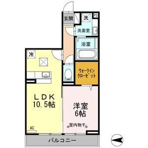 1LDK 間取り図