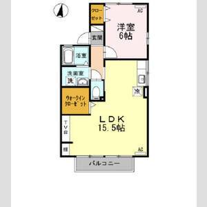 1LDK 間取り図