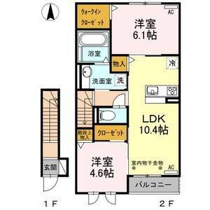 2LDK 間取り図