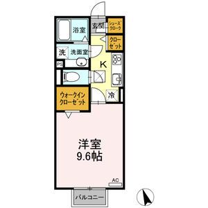 1K 間取り図