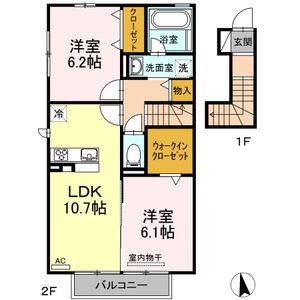 2LDK 間取り図