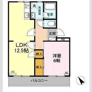 1LDK 間取り図