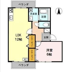 1LDK 間取り図