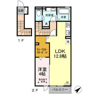 1LDK 間取り図