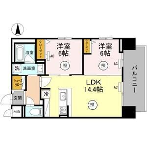 2LDK 間取り図