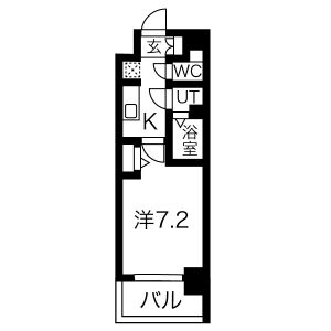 1K 間取り図