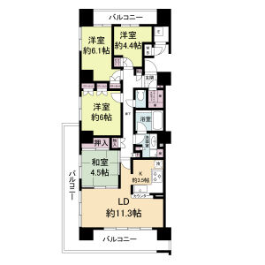 4LDK 間取り図