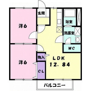 2LDK 間取り図