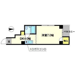 1DK 間取り図