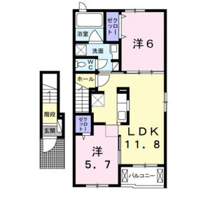 2LDK 間取り図