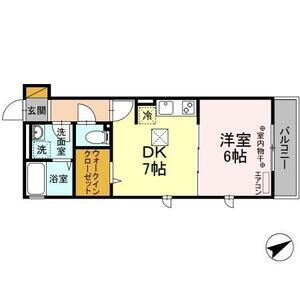 1DK 間取り図