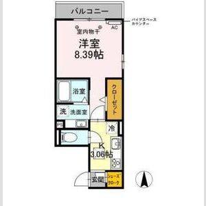 1K 間取り図