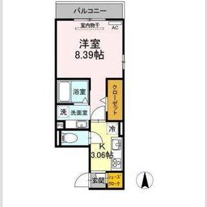 1K 間取り図