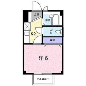 1K 間取り図