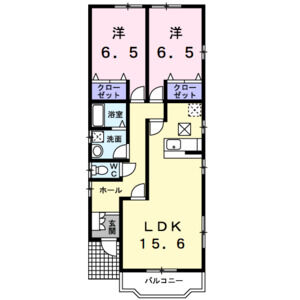 2LDK 間取り図