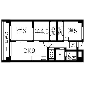 3LDK 間取り図