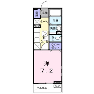 1K 間取り図