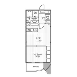1LDK 間取り図