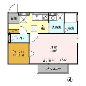 1K 間取り図