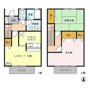 2LDK 間取り図