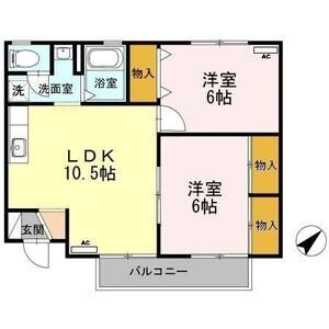 2LDK 間取り図