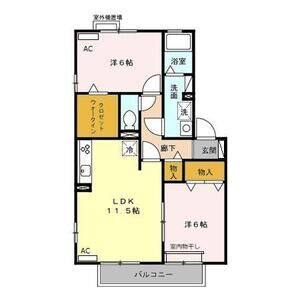2LDK 間取り図