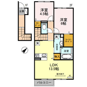 2LDK 間取り図