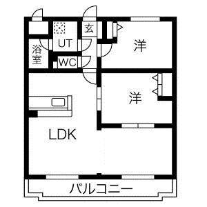 2LDK 間取り図