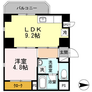 1LDK 間取り図