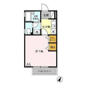 1K 間取り図