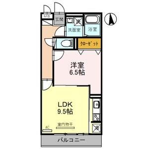 1LDK 間取り図