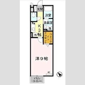 1K 間取り図