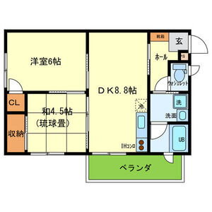 2DK 間取り図