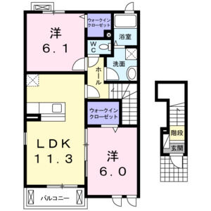 2LDK 間取り図