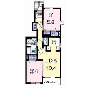 2LDK 間取り図