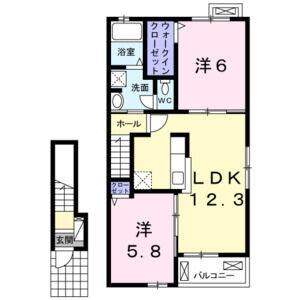 2LDK 間取り図