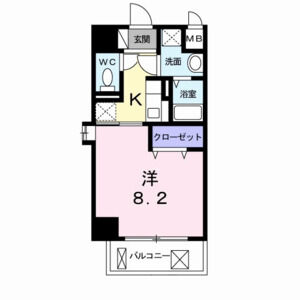 1K 間取り図