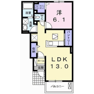 1LDK 間取り図