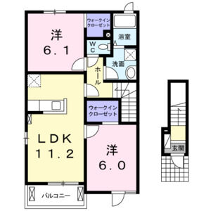 2LDK 間取り図