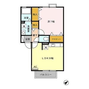 1LDK 間取り図